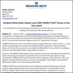 Bradford White Water Heaters earns 2021 ENERGY STAR® Partner of the Year Award